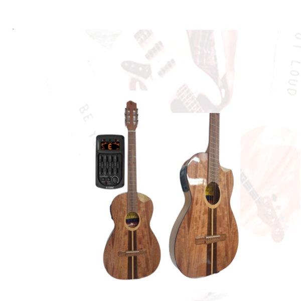 GUITARRAS ELECTROACÚSTICAS micrófono afinador FABRICADAS POR AIRE ARTESANAL ref.: 006